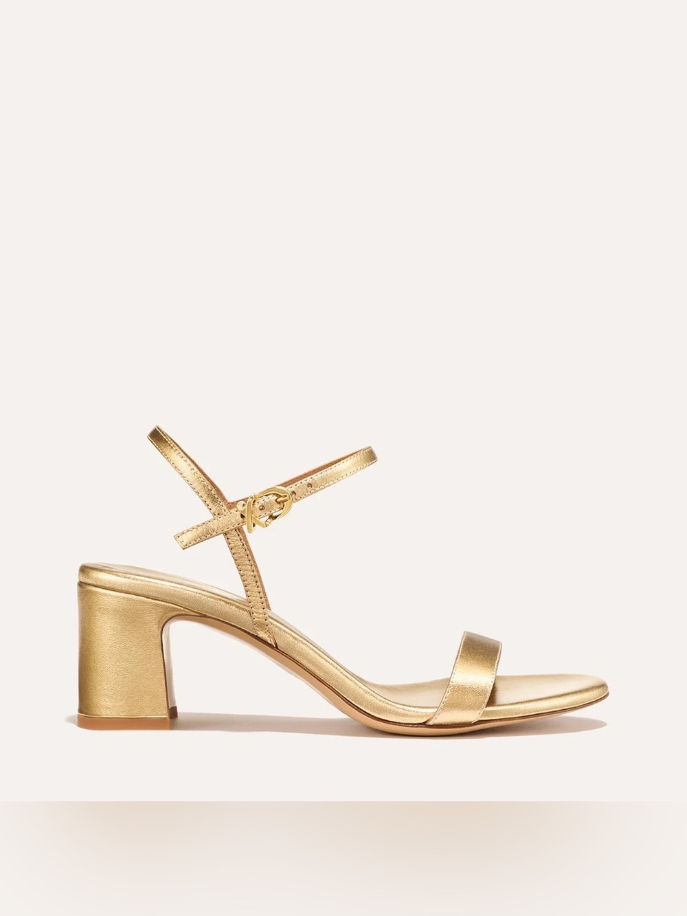 Margaux Metallic Cleo Gold Block Heel Sandals 40 M